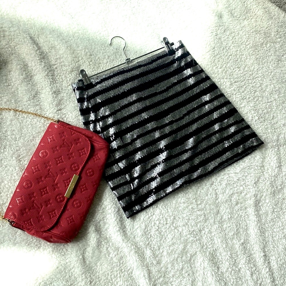 SugarLips stripe sequin skirt